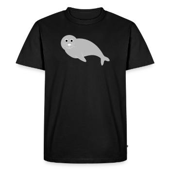 Sceaux, phoques, phoques, phoques animaux - T-shirt Premium bio Homme - noir - Devant - Nico (187cm)