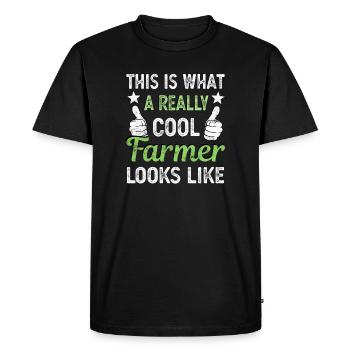 Farmer Farmer Farmer's Wife Farmer - Men's Premium Organic T-Shirt - black - Front - Nico (187cm)