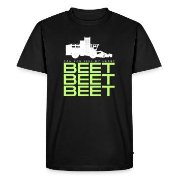 Beet Harvester T-Shirt - Men's Premium Organic T-Shirt - black - Front - Nico (187cm)