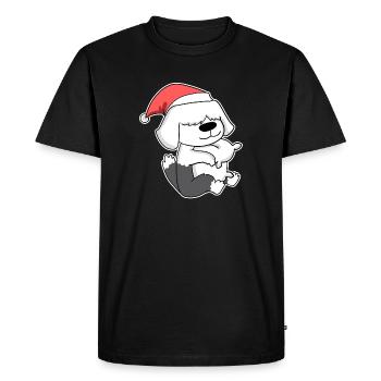 Sheep Poodle Dog Animal Christmas - Men's Premium Organic T-Shirt - black - Front - Nico (187cm)