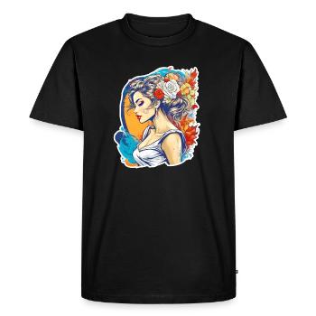 Mariée - T-shirt Premium bio Homme - noir - Devant - Nico (187cm)