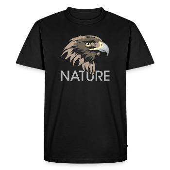 Nature eagle icon animals logo illustration - Men's Premium Organic T-Shirt - black - Front - Nico (187cm)