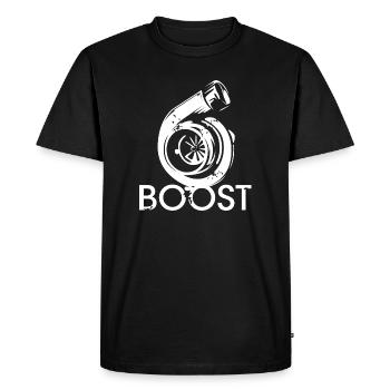 Boost Engine Icon Turbo Illustration Racing Tuner - T-shirt Premium bio Homme - noir - Devant - Nico (187cm)