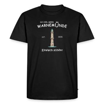 Rostock Warnemünde Tout simplement magnifique, dessin à la main - T-shirt Premium bio Homme - noir - Devant - Nico (187cm)