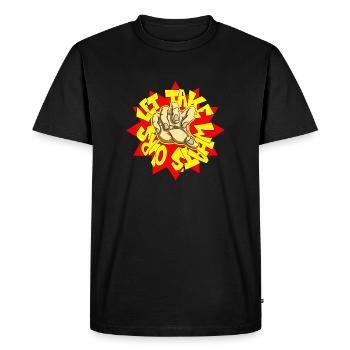 Ltwo - T-shirt Premium bio Homme - noir - Devant - Nico (187cm)