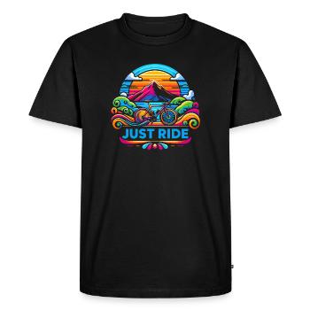 Just Ride Bicycle - Men's Premium Organic T-Shirt - black - Front - Nico (187cm)