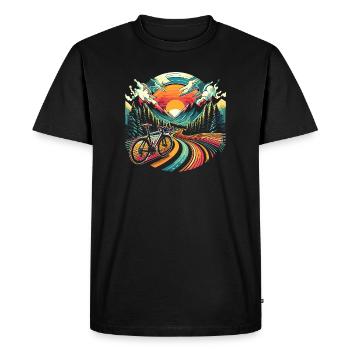 Vélo intrigant. - T-shirt Premium bio Homme - noir - Devant - Nico (187cm)
