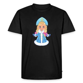Ded Moroz Snegourotchka, Père Noël russe - T-shirt Premium bio Homme - noir - Devant - Nico (187cm)