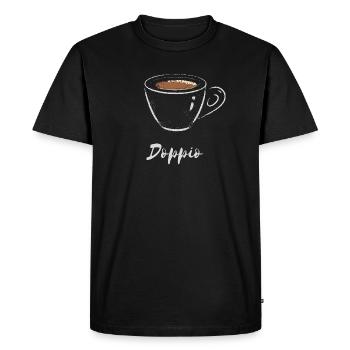 Chemise café Espresso Doppio Coffee Lover - T-shirt Premium bio Homme - noir - Devant - Nico (187cm)