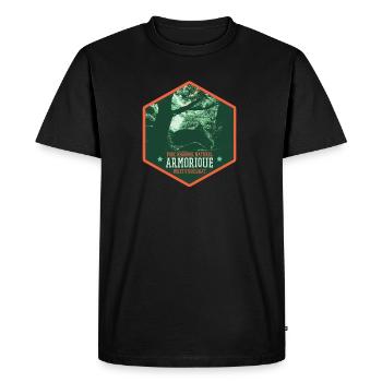 Forêt Huelgoat en armorique : Nature Mystique - T-shirt Premium bio Homme - noir - Devant - Nico (187cm)