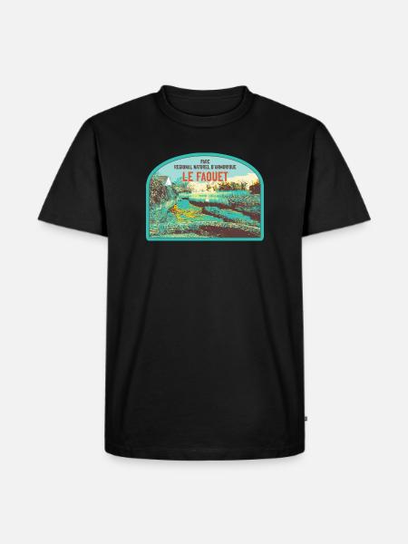 Faouet Landscape Badge: Breton Nature - Men's Premium Organic T-Shirt - black