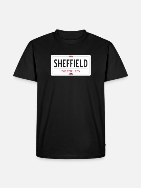 Sheffield town sign - Men's Premium Organic T-Shirt - black