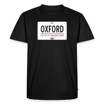 Panneau de la ville d’Oxford - T-shirt Premium bio Homme - noir - Devant - Nico (187cm)