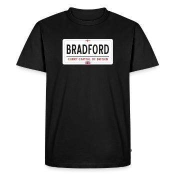 Panneau de la ville de Bradford - T-shirt Premium bio Homme - noir - Devant - Nico (187cm)