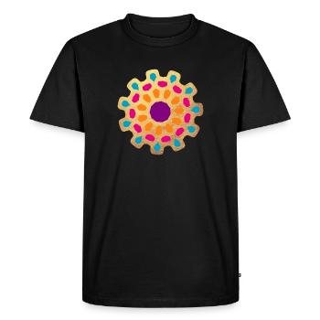Mandala or ornement Inde Yoga décoration colorée - T-shirt Premium bio Homme - noir - Devant - Nico (187cm)