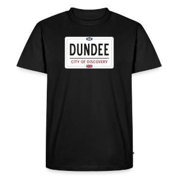 Signe de nom de lieu de Dundee - T-shirt Premium bio Homme - noir - Devant - Nico (187cm)