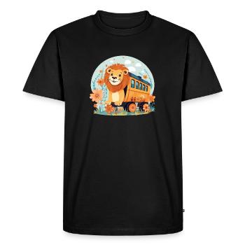 Lion Rides Railroad Lion’s Head Lions - T-shirt Premium bio Homme - noir - Devant - Nico (187cm)