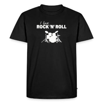 J’ADORE LE ROCK 'N' ROLL - T-shirt Premium bio Homme - noir - Devant - Nico (187cm)