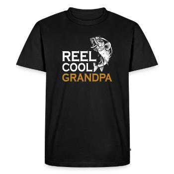 Moulinet de pêche Grandpa Conquer Cool - T-shirt Premium bio Homme - noir - Devant - Nico (187cm)