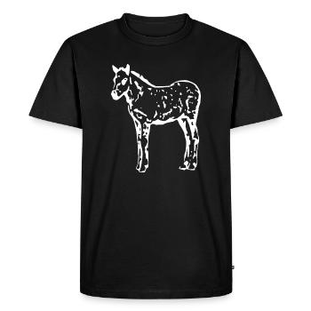 cheval blanc cheval blanc t-shirt cadeau cavalier - T-shirt Premium bio Homme - noir - Devant - Nico (187cm)