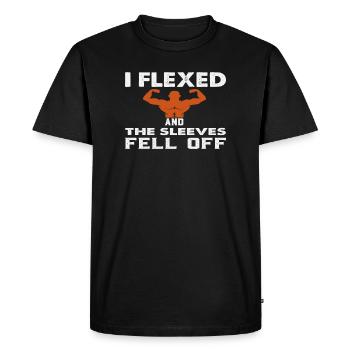 Muscular Armor by Flexing Humor - Men's Premium Organic T-Shirt - black - Front - Nico (187cm)