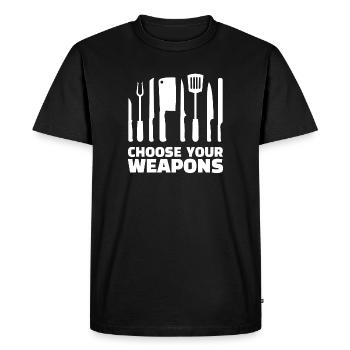 Déclaration de chef Carrière Workaholic Job Travail - T-shirt Premium bio Homme - noir - Devant - Nico (187cm)