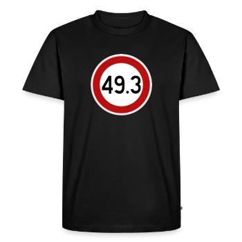 Panneau 49.3 - Gouvernement - T-shirt Premium bio Homme - noir - Devant - Nico (187cm)