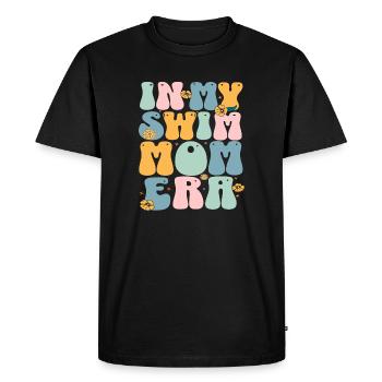 À l’époque de ma maman nageuse - Swim Swimmer Swimming - T-shirt Premium bio Homme - noir - Devant - Nico (187cm)