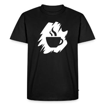 Illustration de café pinceau à café icône logo café - T-shirt Premium bio Homme - noir - Devant - Nico (187cm)