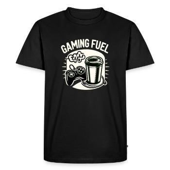 Café Gaming Fuel - T-shirt Premium bio Homme - noir - Devant - Nico (187cm)