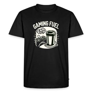 Café Gaming Fuel - T-shirt Premium bio Homme - noir - Devant - Nico (187cm)