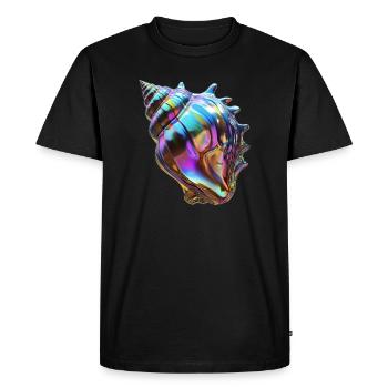 coquillage chromatique - T-shirt Premium bio Homme - noir - Devant - Nico (187cm)