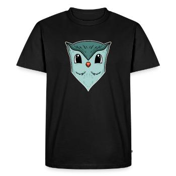 Owl, Animal Head, Animal Head - Men's Premium Organic T-Shirt - black - Front - Nico (187cm)