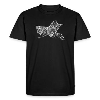 Chaton Chaton Chaton Blanc Chemise Cadeau - T-shirt Premium bio Homme - noir - Devant - Nico (187cm)