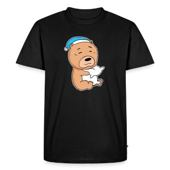 Chow Chow Sleeping Fatigue Chien Race de chien - T-shirt Premium bio Homme - noir - Devant - Nico (187cm)