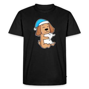 Cocker Spaniel Sleeping Fatigue Chien Race de chien - T-shirt Premium bio Homme - noir - Devant - Nico (187cm)