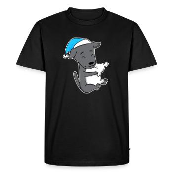 Lévrier Italien Chien De Fatigue Endormie - T-shirt Premium bio Homme - noir - Devant - Nico (187cm)