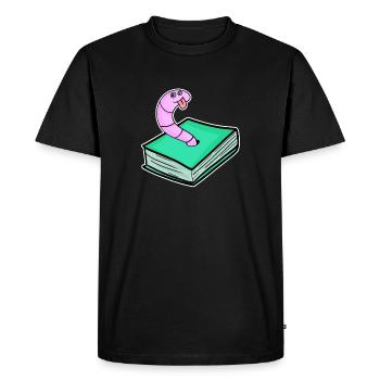 Rat de bibliothèque - T-shirt Premium bio Homme - noir - Devant - Nico (187cm)