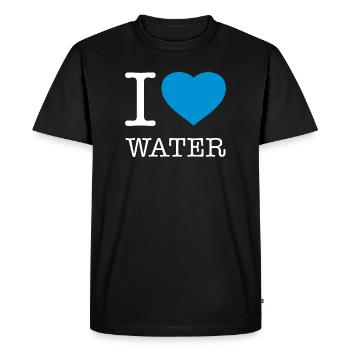 I LOVE WATER Wasser - Men's Premium Organic T-Shirt - black - Front - Nico (187cm)