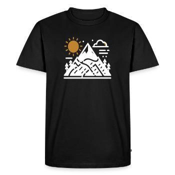 Mountain Love Mountain Mountaineering Outdoor Climbing w - Men's Premium Organic T-Shirt - black - Front - Nico (187cm)