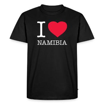 J’AIME LA NAMIBIE - T-shirt Premium bio Homme - noir - Devant - Nico (187cm)