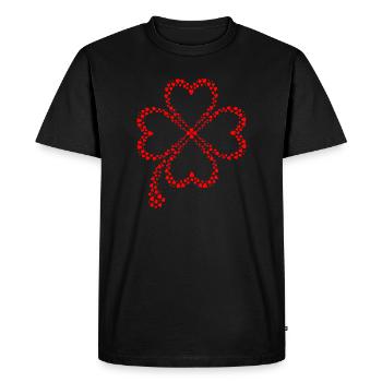 Shamrock Clover Design - Men's Premium Organic T-Shirt - black - Front - Nico (187cm)
