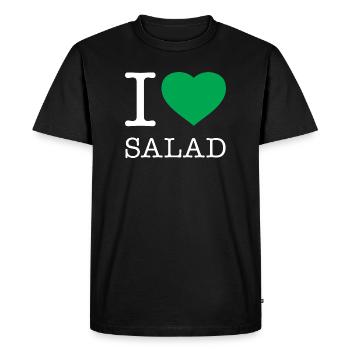 J’ADORE LA SALADE - T-shirt Premium bio Homme - noir - Devant - Nico (187cm)