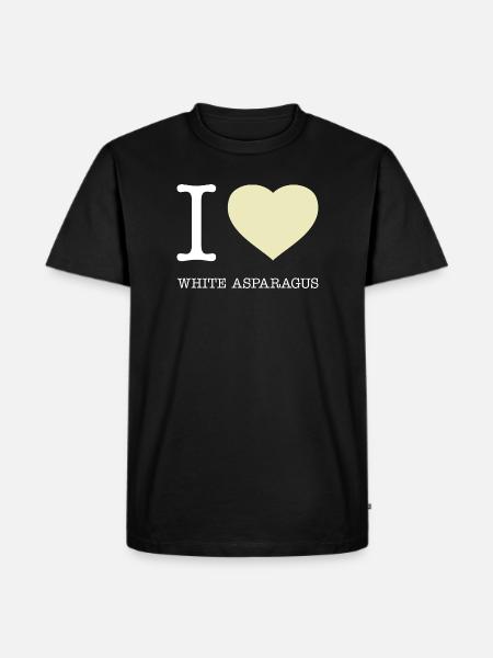 J’AIME LES ASPERGES BLANCHES Spargel - T-shirt Premium bio Homme - noir