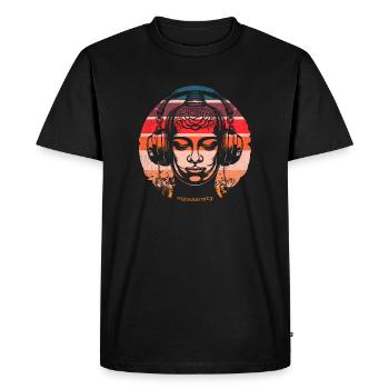 DJ Buddha - Equanimity - Men's Premium Organic T-Shirt - black - Front - Nico (187cm)