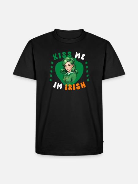 Kiss me, I'm Irish - Men's Premium Organic T-Shirt - black