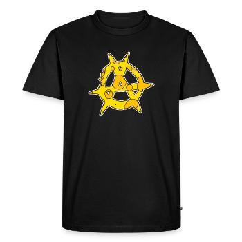 Symbole de l’anarchie en fromage - T-shirt Premium bio Homme - noir - Devant - Nico (187cm)