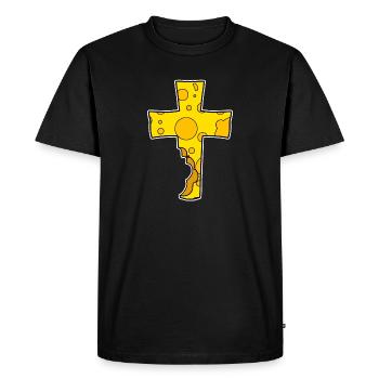 Croix Symbole Christianisme Jésus Église Religion - T-shirt Premium bio Homme - noir - Devant - Nico (187cm)