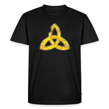 Symbole celtique Symbole Triqueta - T-shirt Premium bio Homme - noir - Devant - Nico (187cm)