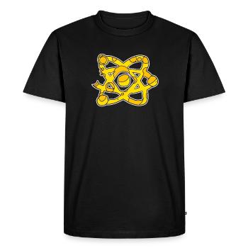 Science Symbol Scientific Cheese - Men's Premium Organic T-Shirt - black - Front - Nico (187cm)